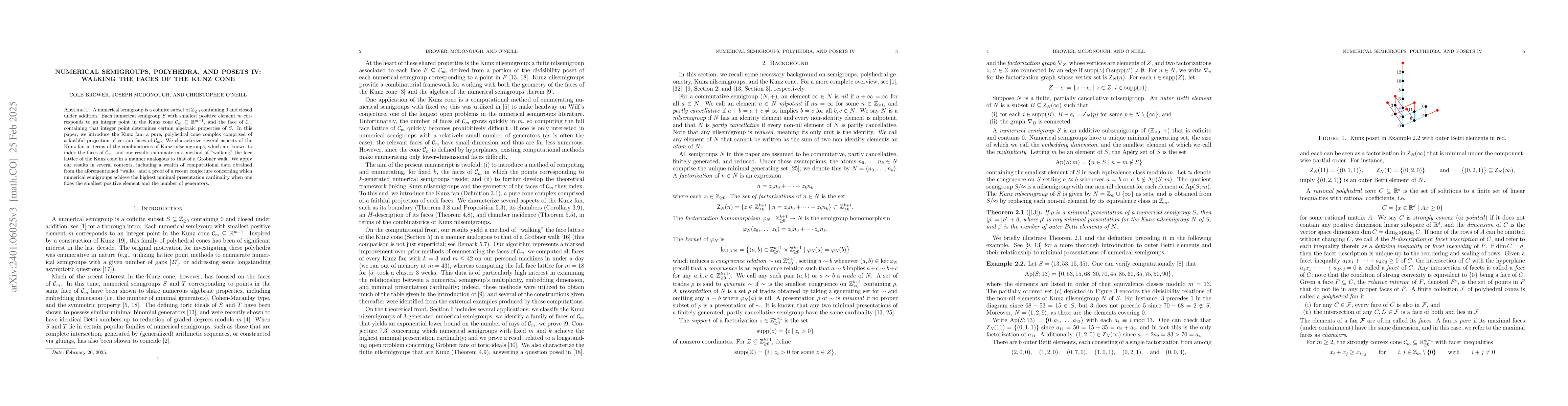 Thumbnail for Numerical semigroups, polyhedra, and posets IV: walking the faces of the
  Kunz cone
