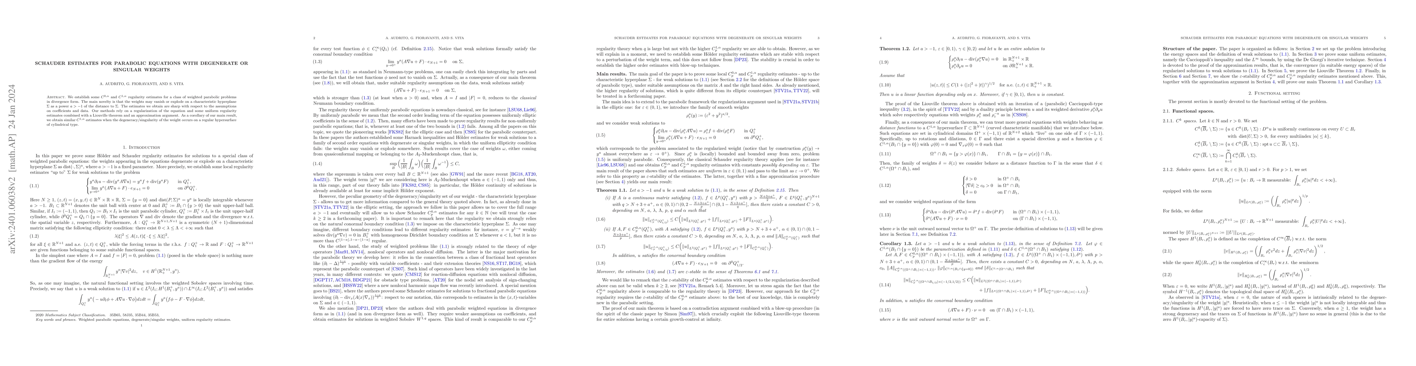 Thumbnail for Schauder estimates for parabolic equations with degenerate or singular
  weights