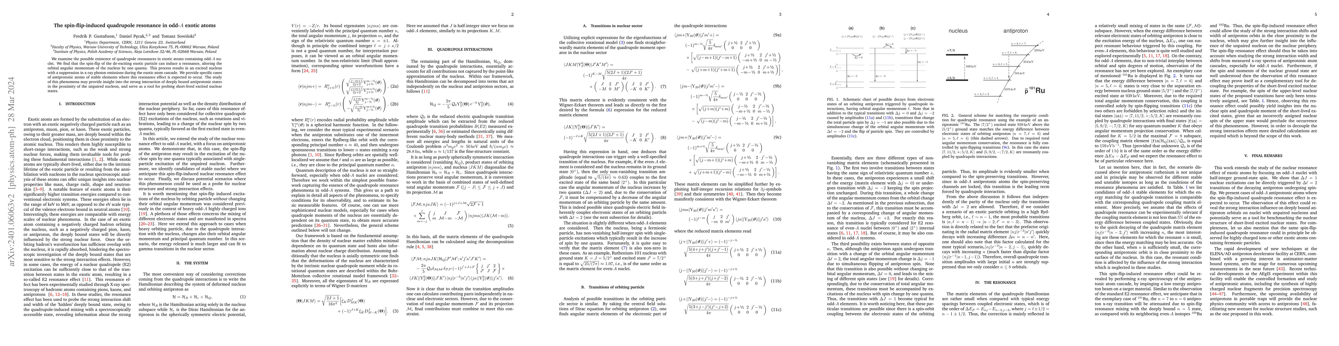 Thumbnail for The spin-flip-induced quadrupole resonance in odd-$A$ exotic atoms