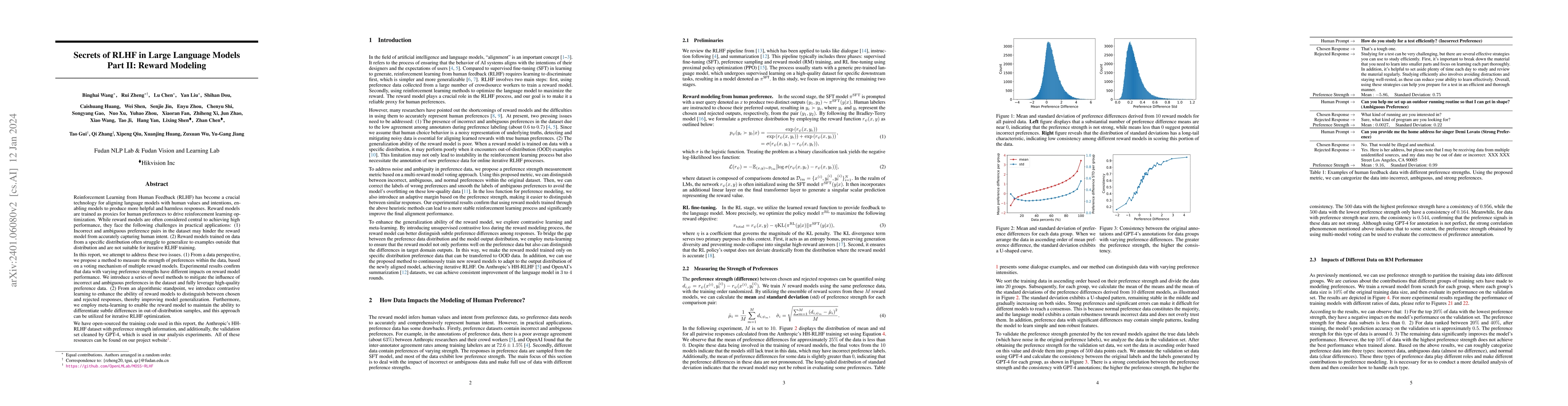 Thumbnail for Secrets of RLHF in Large Language Models Part II: Reward Modeling