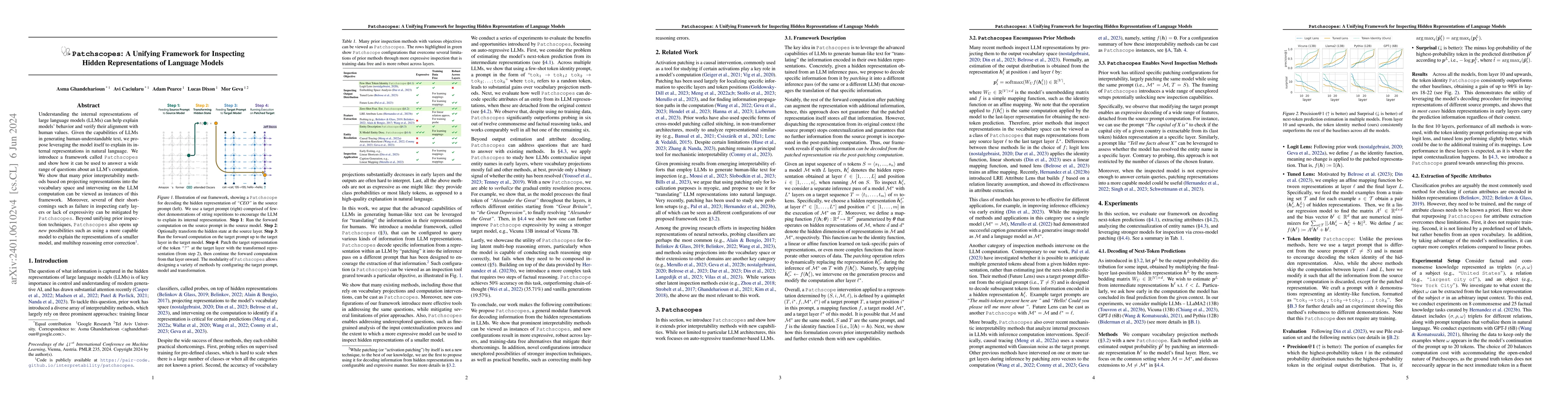 Thumbnail for Patchscopes: A Unifying Framework for Inspecting Hidden Representations
  of Language Models