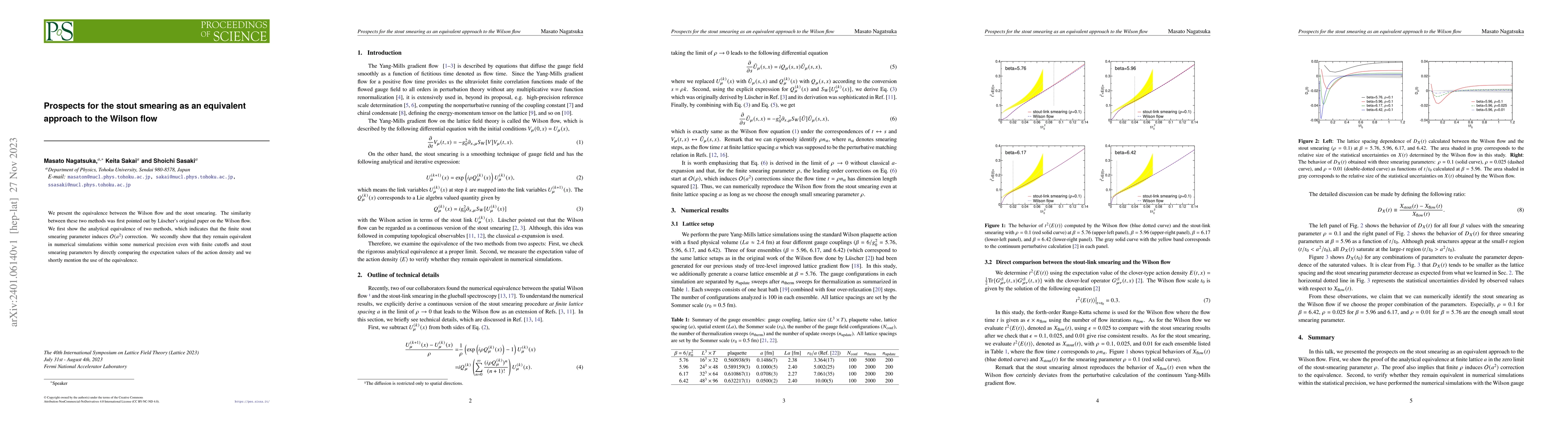 Thumbnail for Prospects for the stout smearing as an equivalent approach to the Wilson
  flow