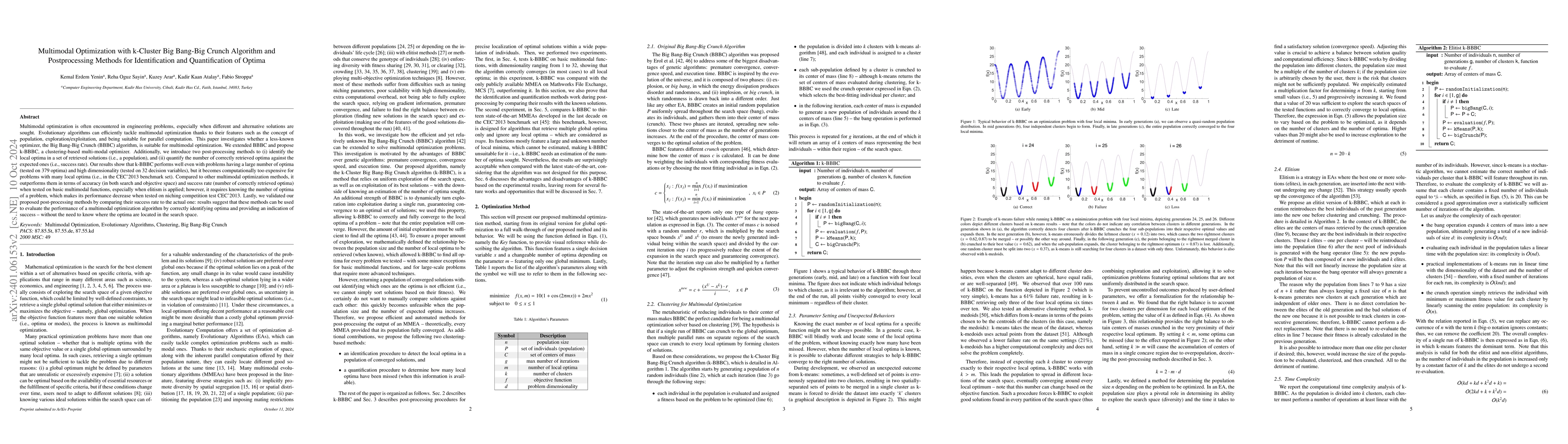 Thumbnail for Multi-Modal Optimization with k-Cluster Big Bang-Big Crunch Algorithm