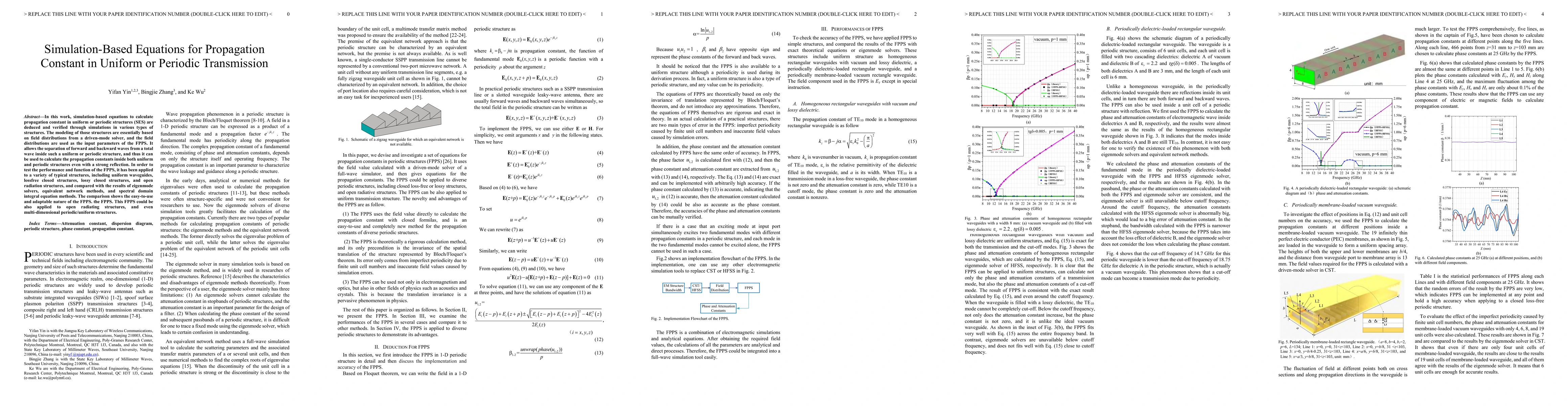 Thumbnail for Simulation-Based Equations for Propagation Constant in Uniform or
  Periodic Transmission