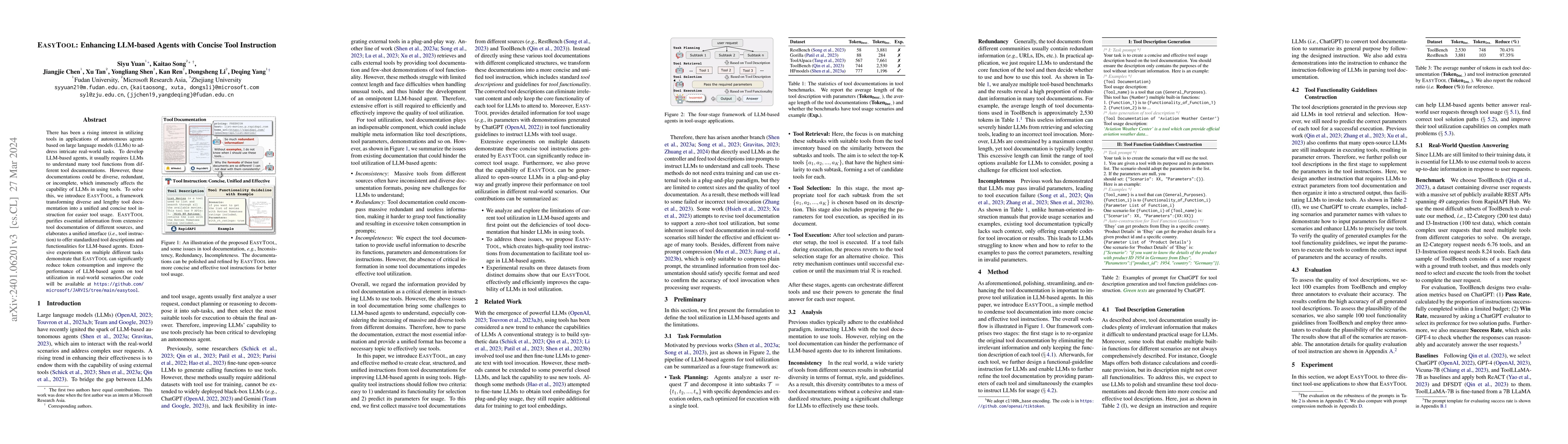 Thumbnail for EASYTOOL: Enhancing LLM-based Agents with Concise Tool Instruction