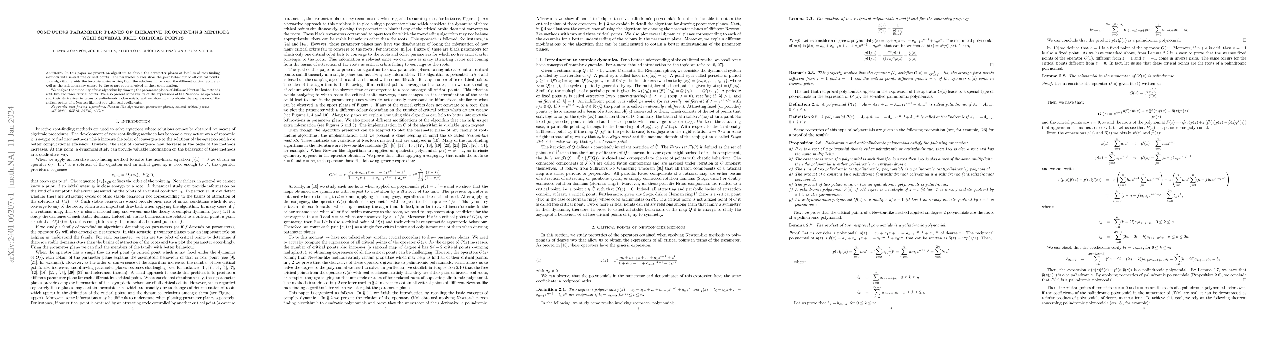 Thumbnail for Computing parameter planes of iterative root-finding methods with
  several free critical points