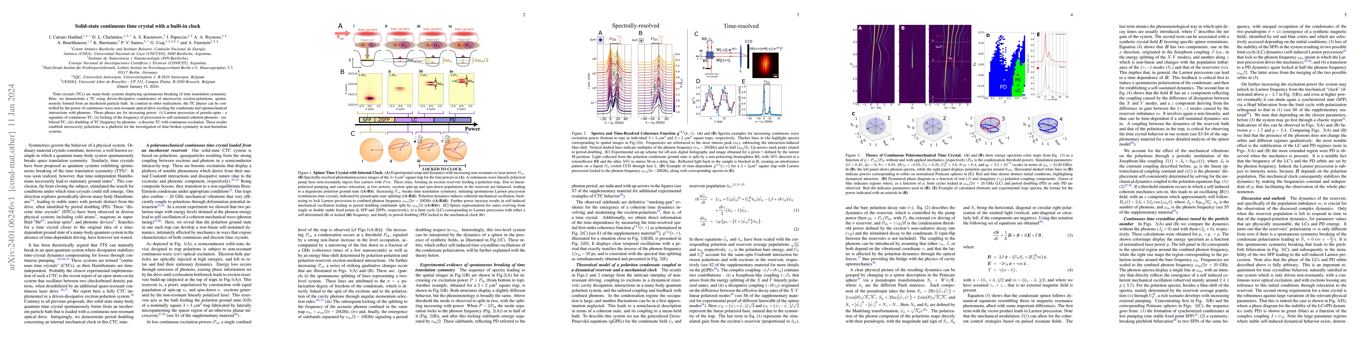 Thumbnail for Solid-state continuous time crystal with a built-in clock