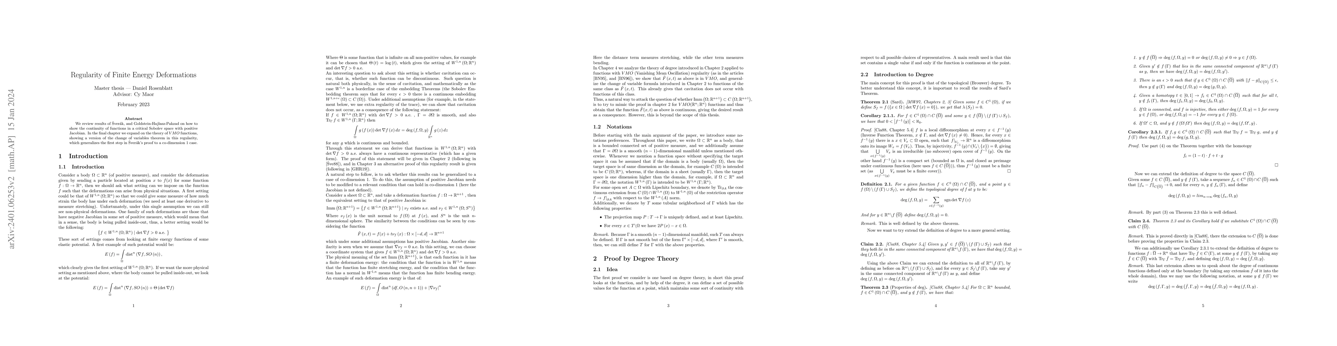 Thumbnail for Regularity of Finite Energy Deformations