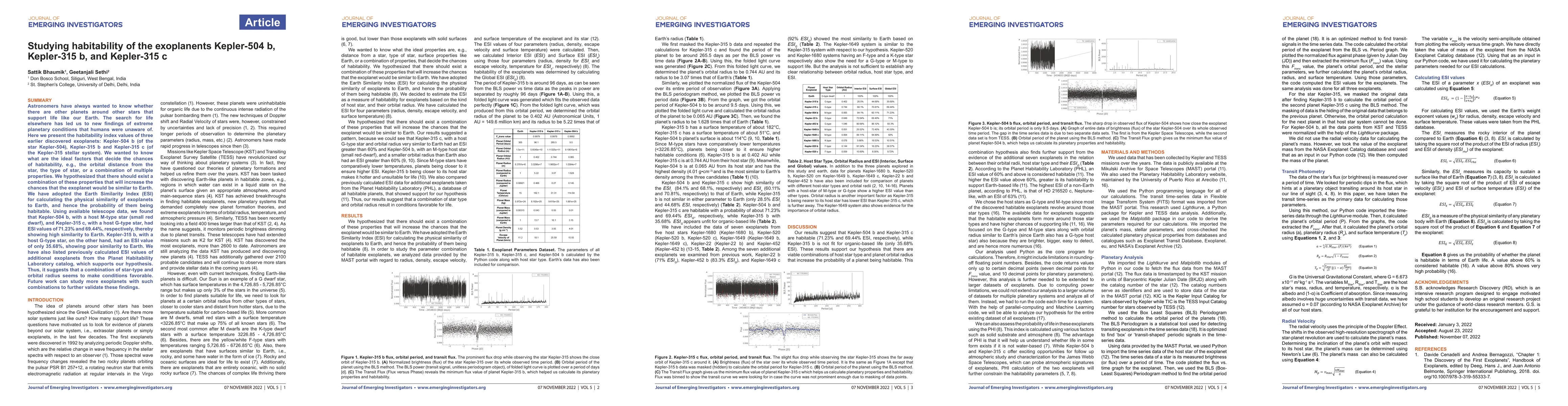 Thumbnail for Studying habitability of the exoplanets Kepler-504 b, Kepler-315 b, and
  Kepler-315 c