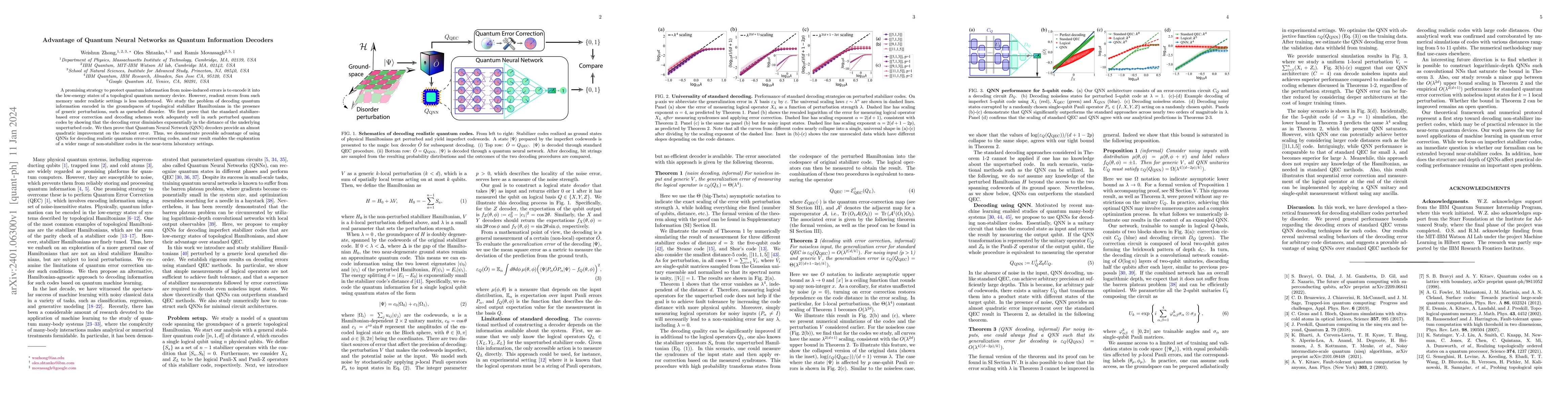 Thumbnail for Advantage of Quantum Neural Networks as Quantum Information Decoders