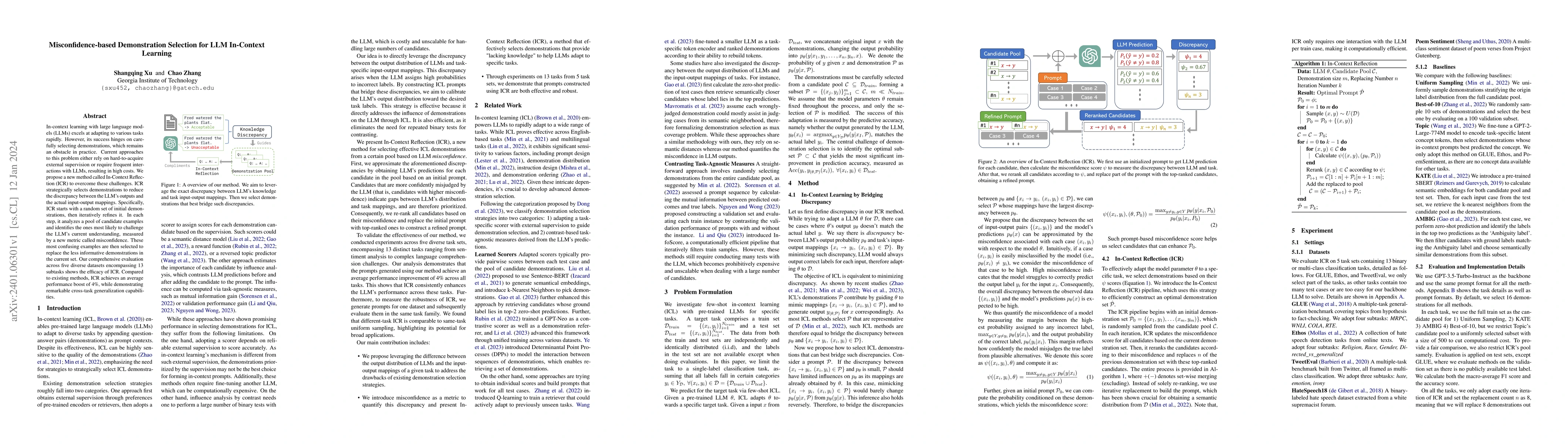 Thumbnail for Misconfidence-based Demonstration Selection for LLM In-Context Learning