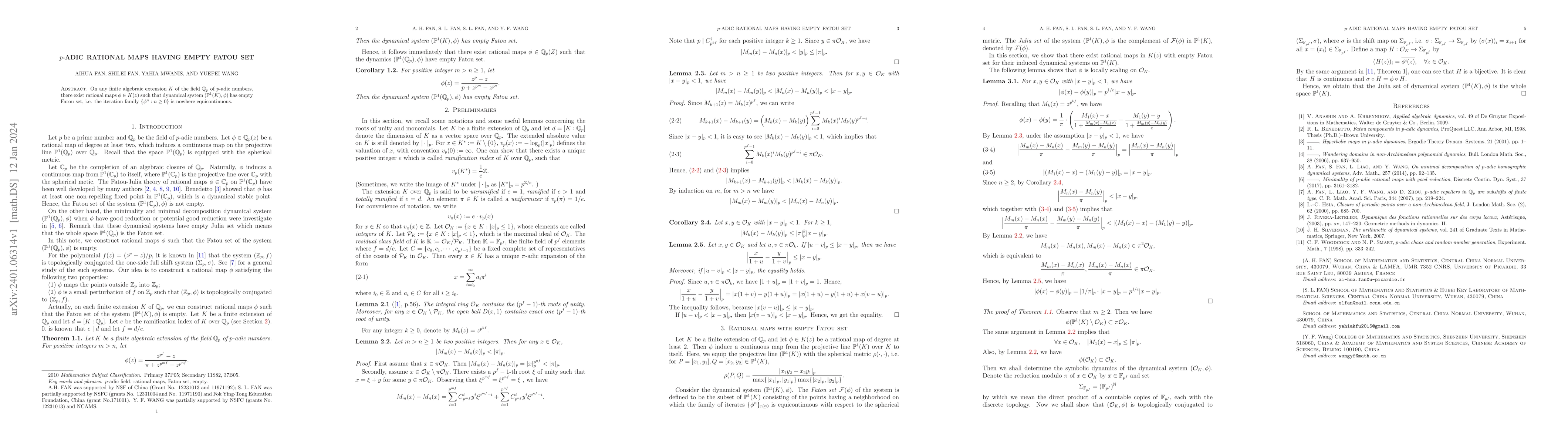 Thumbnail for $p$-adic rational maps having empty Fatou set