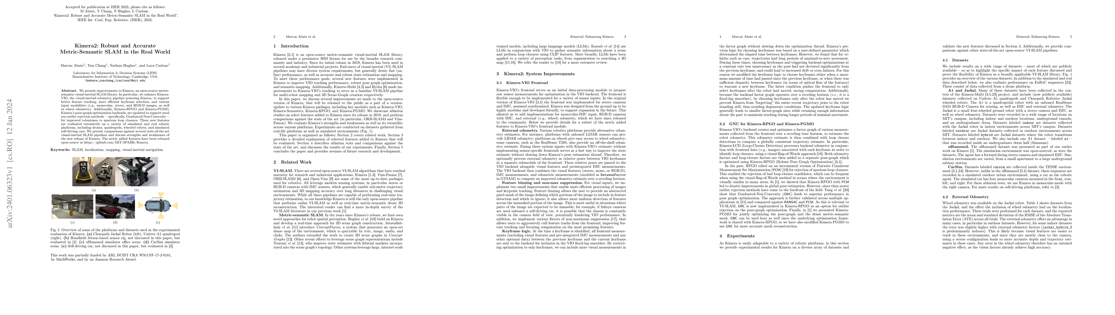 Thumbnail for Kimera2: Robust and Accurate Metric-Semantic SLAM in the Real World