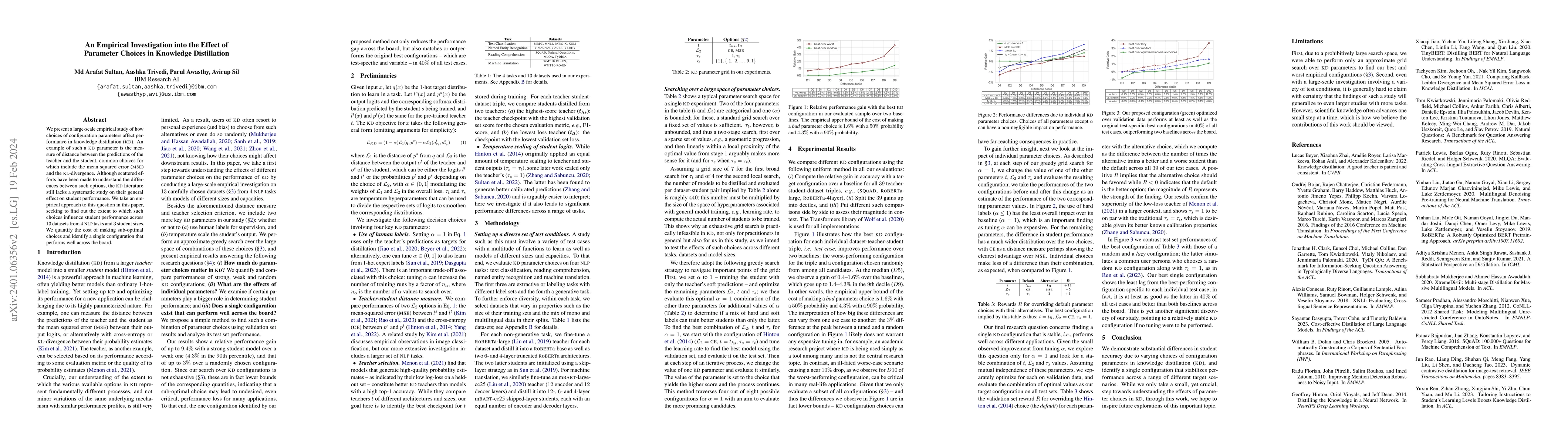 Thumbnail for An Empirical Investigation into the Effect of Parameter Choices in
  Knowledge Distillation