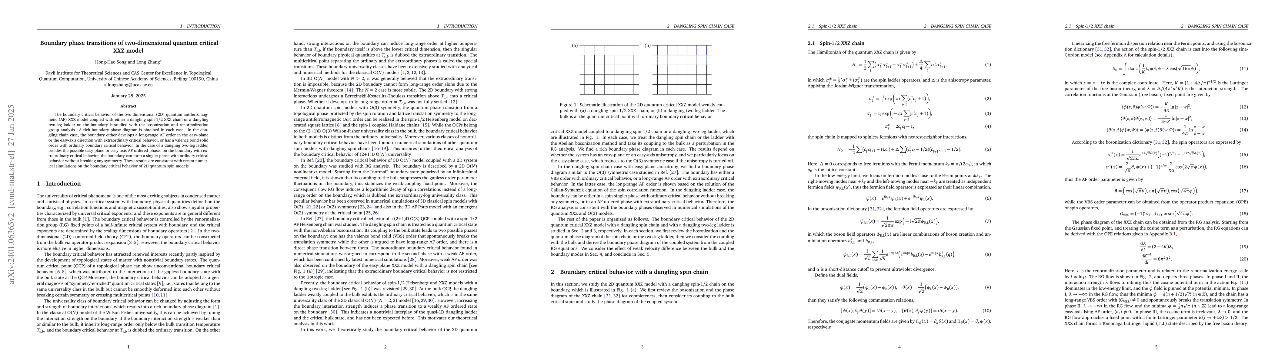 Thumbnail for Boundary phase transitions of two-dimensional quantum critical XXZ model