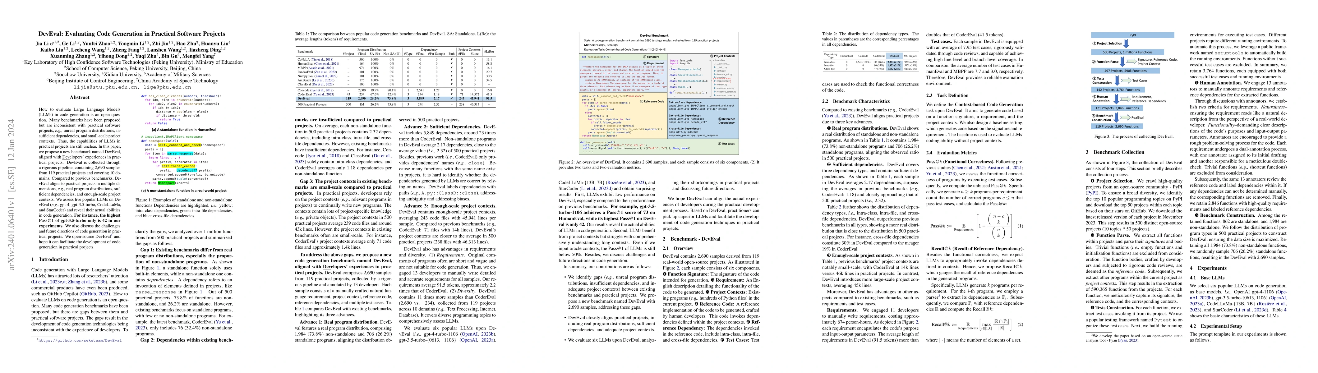 Thumbnail for DevEval: Evaluating Code Generation in Practical Software Projects