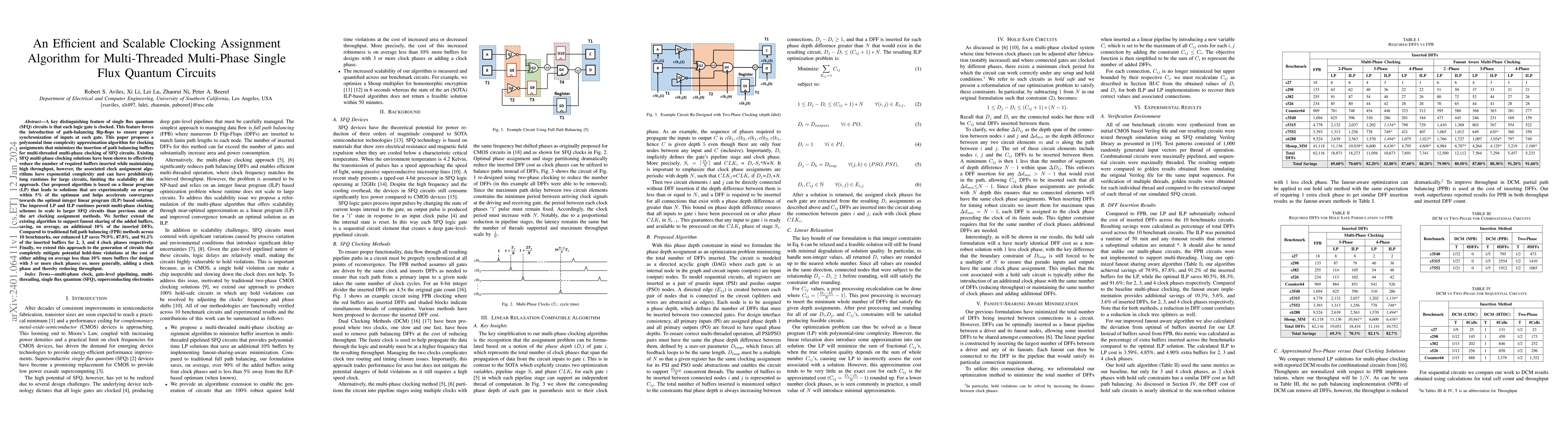 Thumbnail for An Efficient and Scalable Clocking Assignment Algorithm for
  Multi-Threaded Multi-Phase Single Flux Quantum Circuits