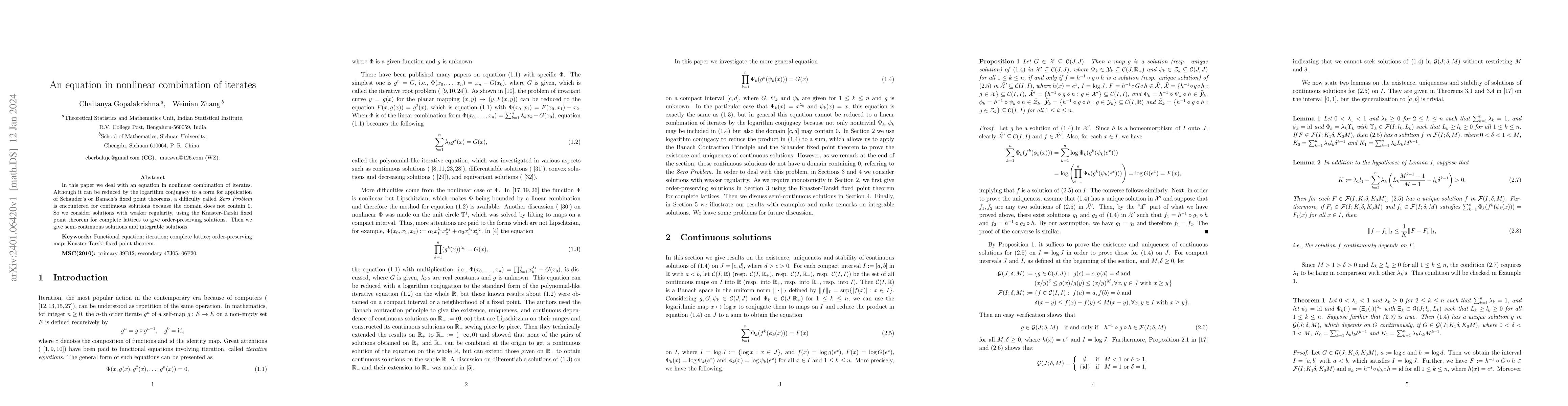 Thumbnail for An equation in nonlinear combination of iterates