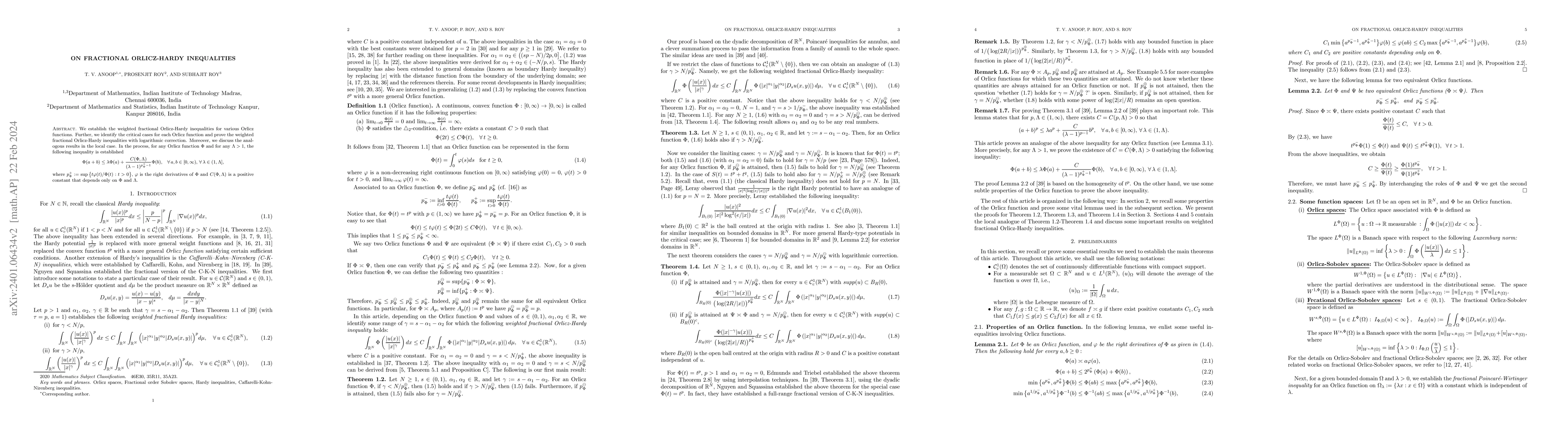 Thumbnail for On Fractional Orlicz-Hardy Inequalities