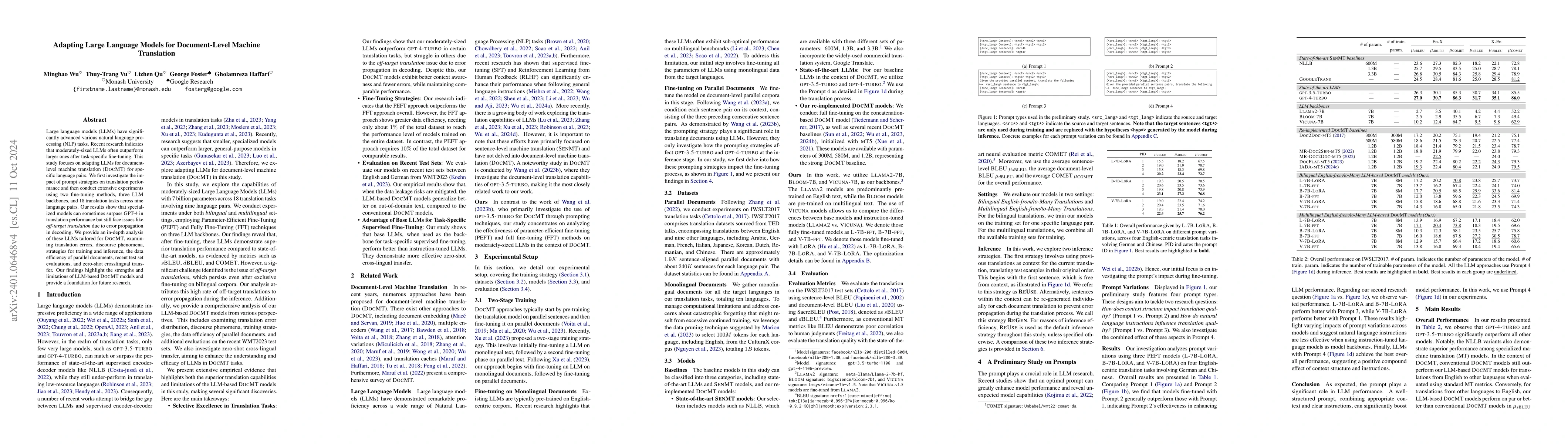 Thumbnail for Adapting Large Language Models for Document-Level Machine Translation