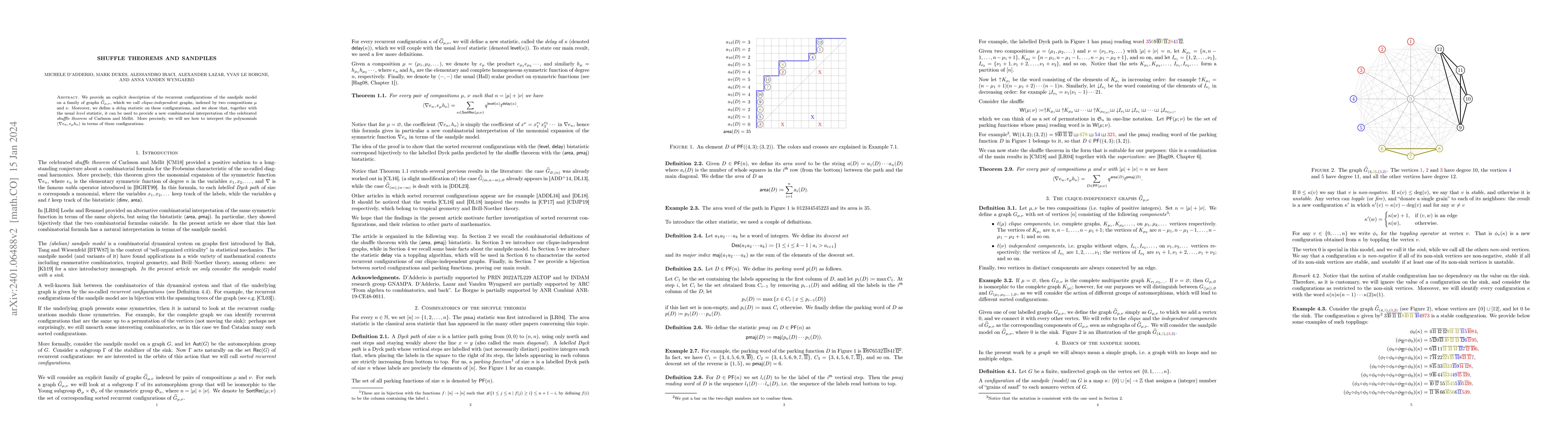 Thumbnail for Shuffle theorems and sandpiles