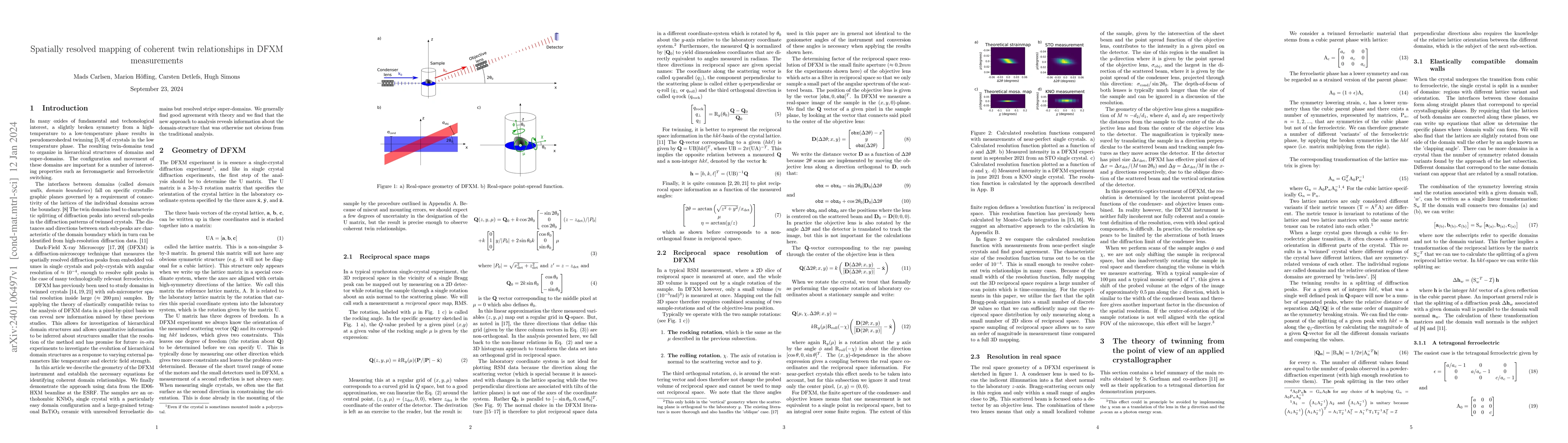 Thumbnail for Spatially resolved mapping of coherent twin relationships in DFXM
  measurements