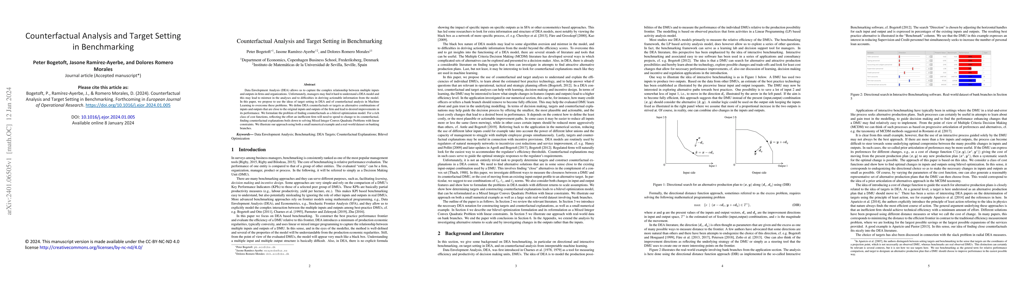 Thumbnail for Counterfactual Analysis and Target Setting in Benchmarking