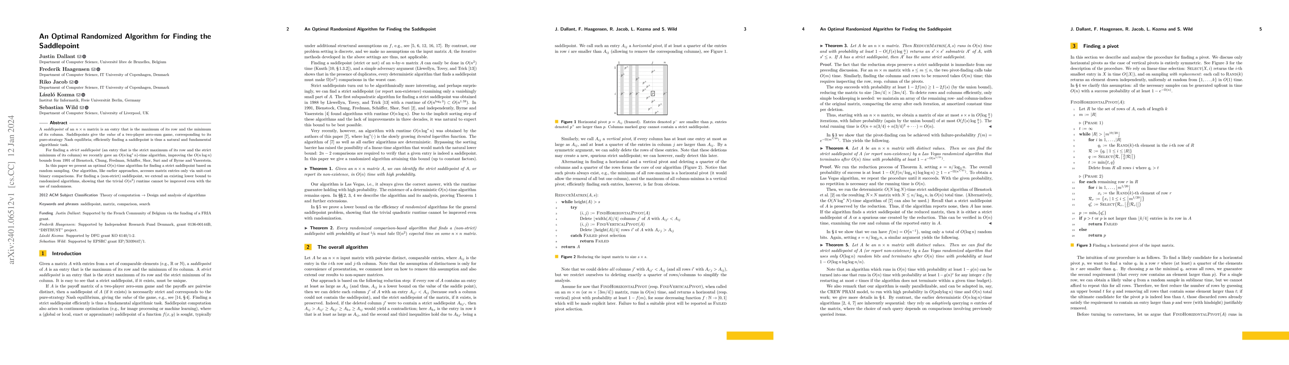 Thumbnail for An Optimal Randomized Algorithm for Finding the Saddlepoint
