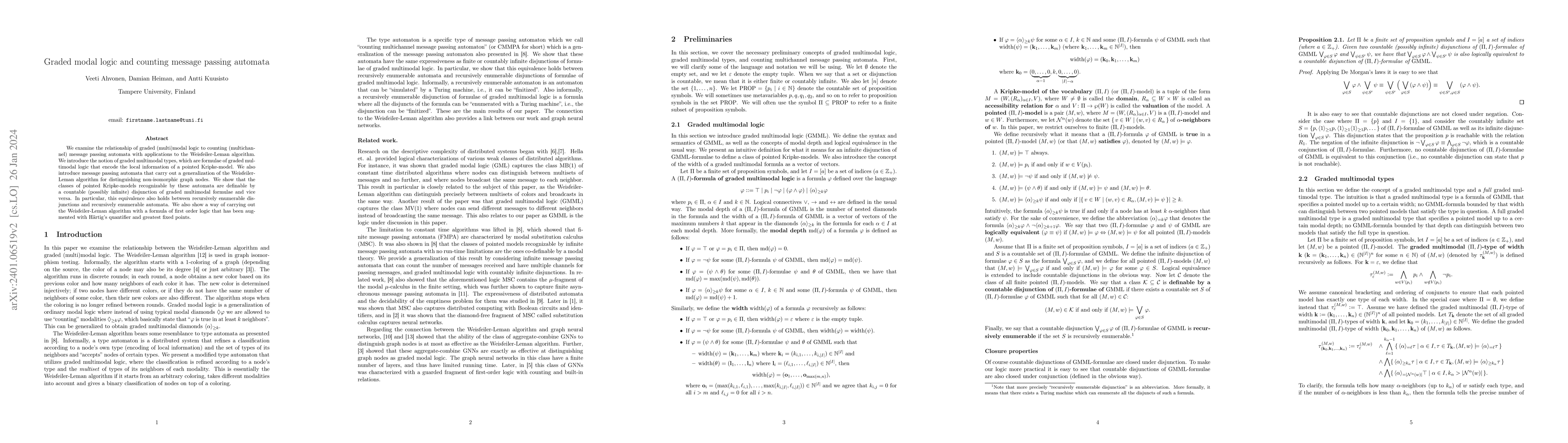 Thumbnail for Graded modal logic and counting message passing automata