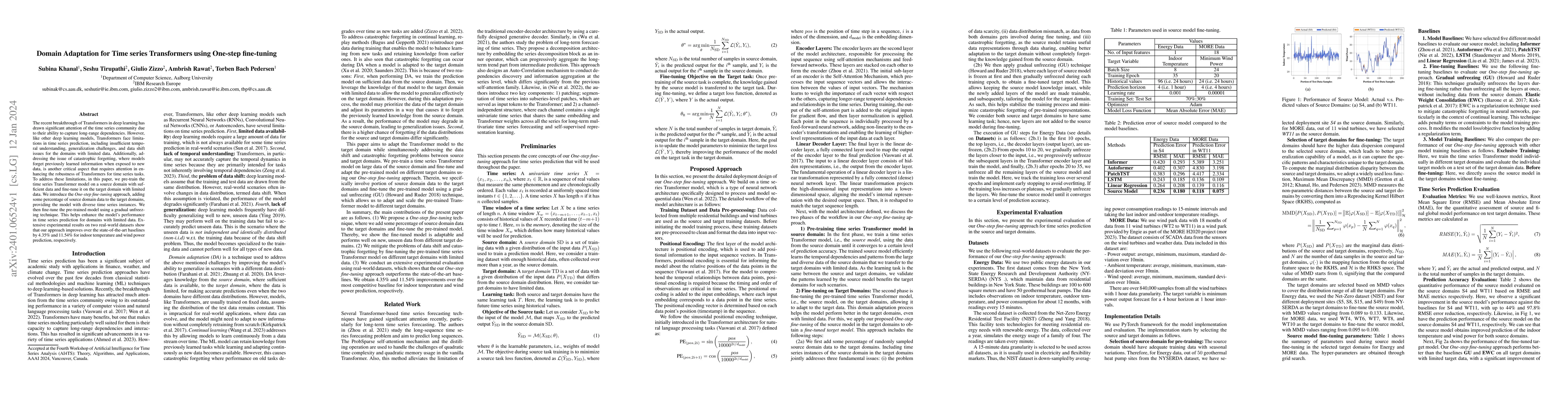 Thumbnail for Domain Adaptation for Time series Transformers using One-step
  fine-tuning