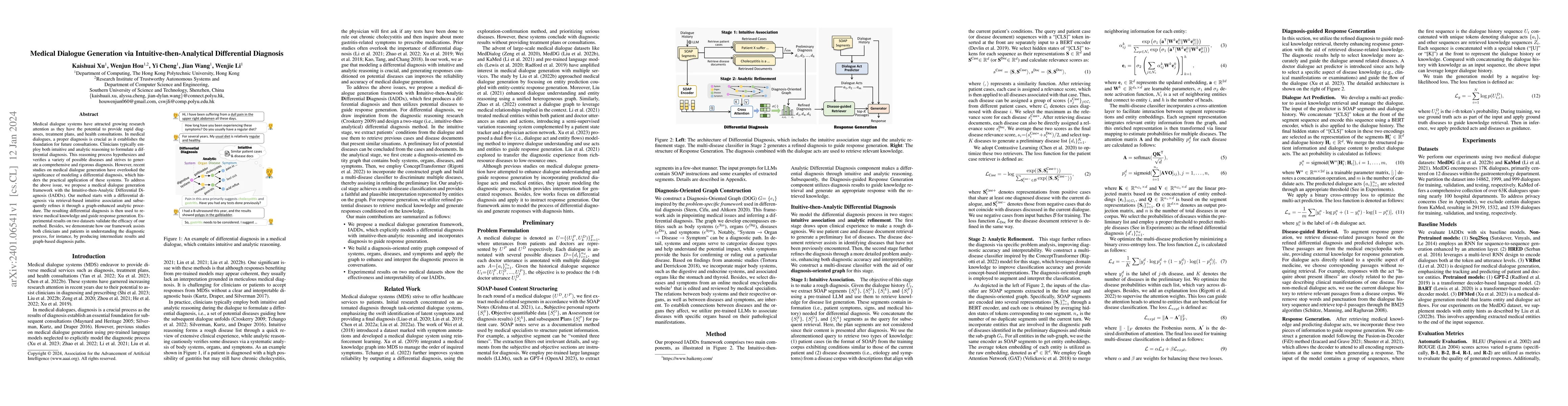 Thumbnail for Medical Dialogue Generation via Intuitive-then-Analytical Differential
  Diagnosis