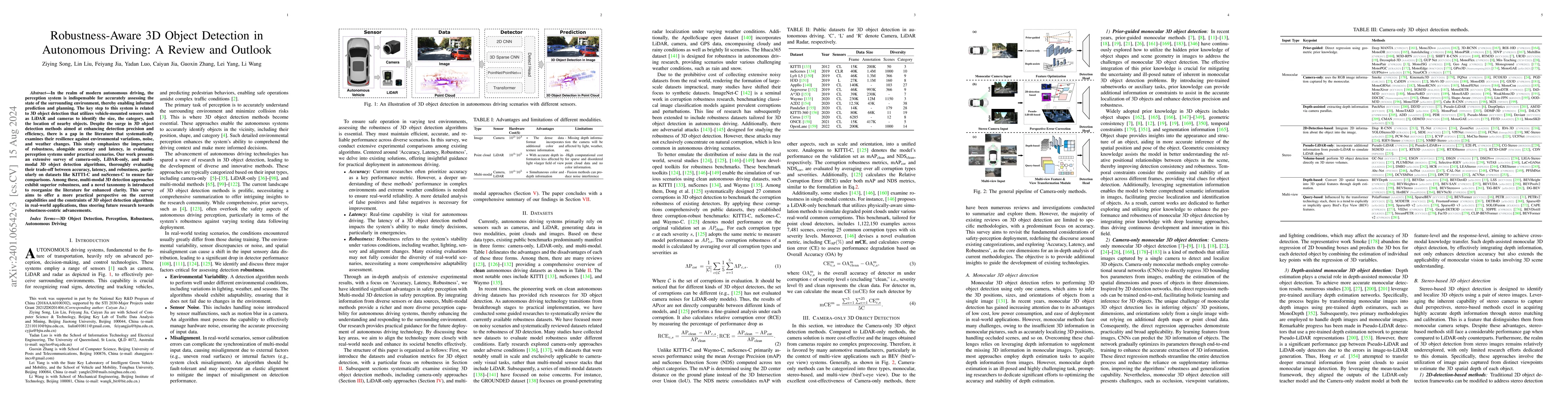 Thumbnail for Robustness-Aware 3D Object Detection in Autonomous Driving: A Review and
  Outlook