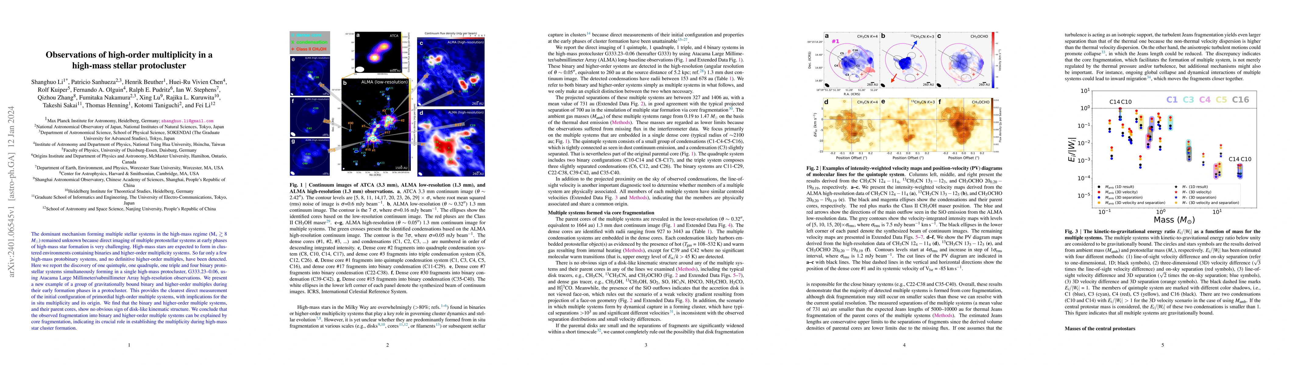 Thumbnail for Observations of high-order multiplicity in a high-mass stellar
  protocluster