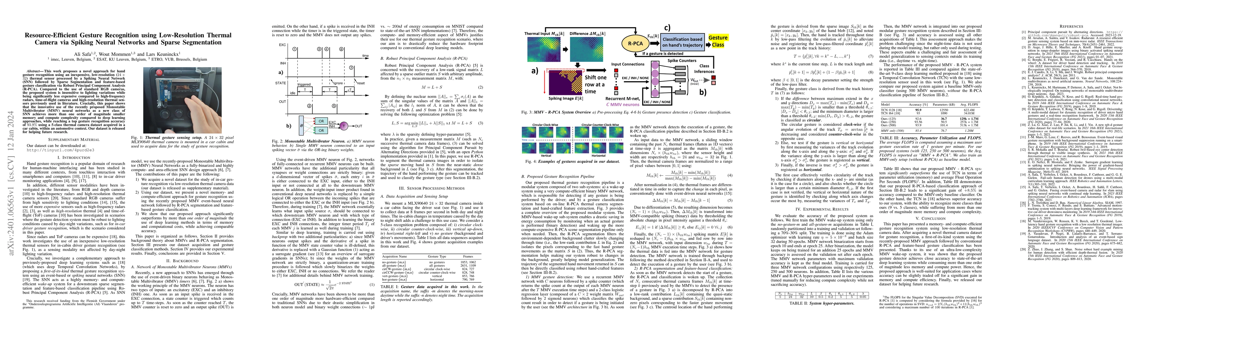 Thumbnail for Resource-Efficient Gesture Recognition using Low-Resolution Thermal
  Camera via Spiking Neural Networks and Sparse Segmentation