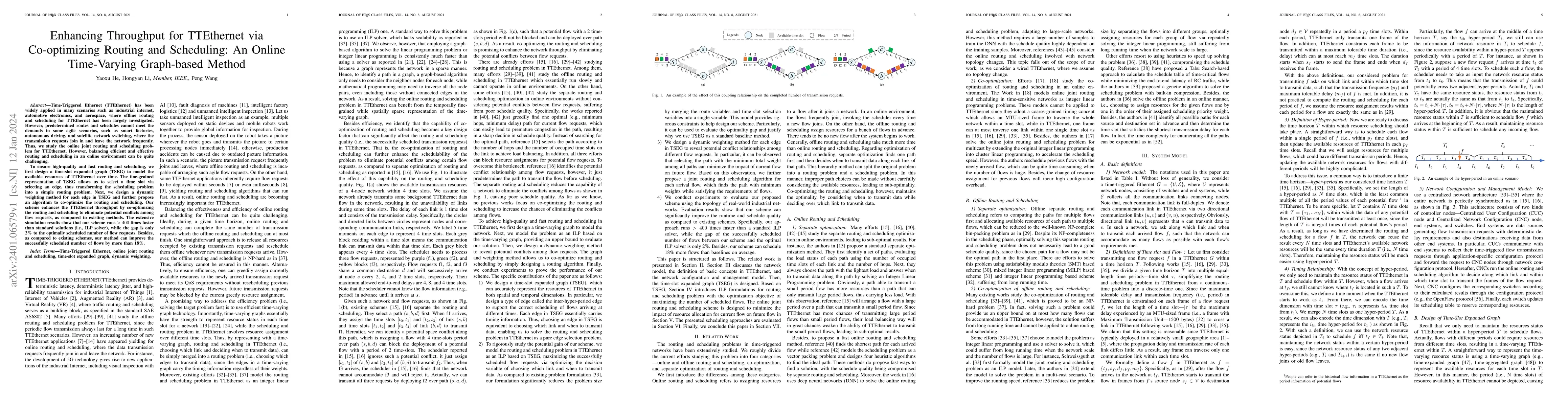 Thumbnail for Enhancing Throughput for TTEthernet via Co-optimizing Routing and
  Scheduling: An Online Time-Varying Graph-based Method