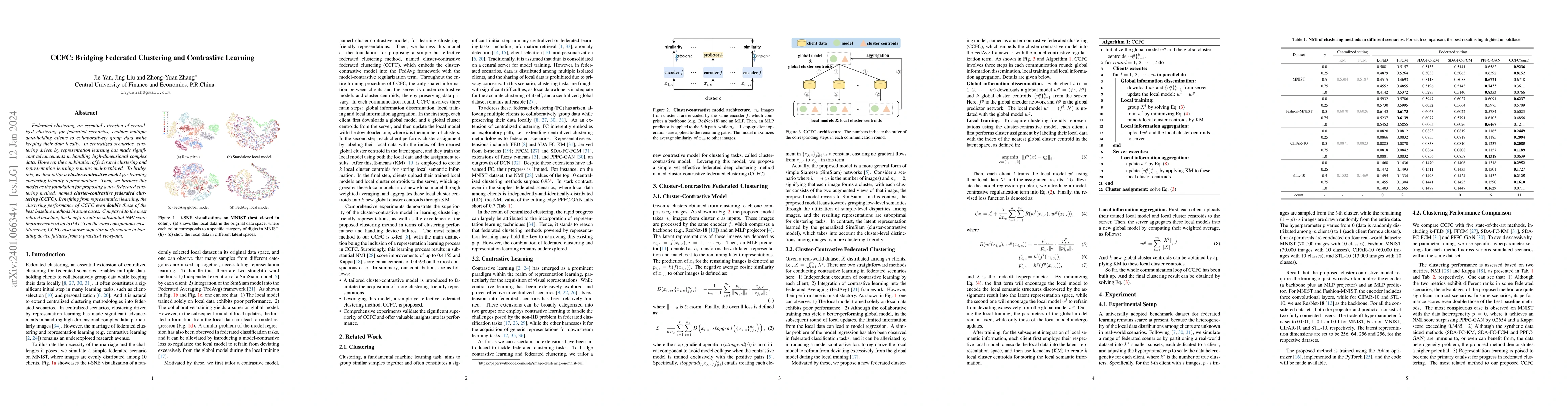 Thumbnail for CCFC: Bridging Federated Clustering and Contrastive Learning