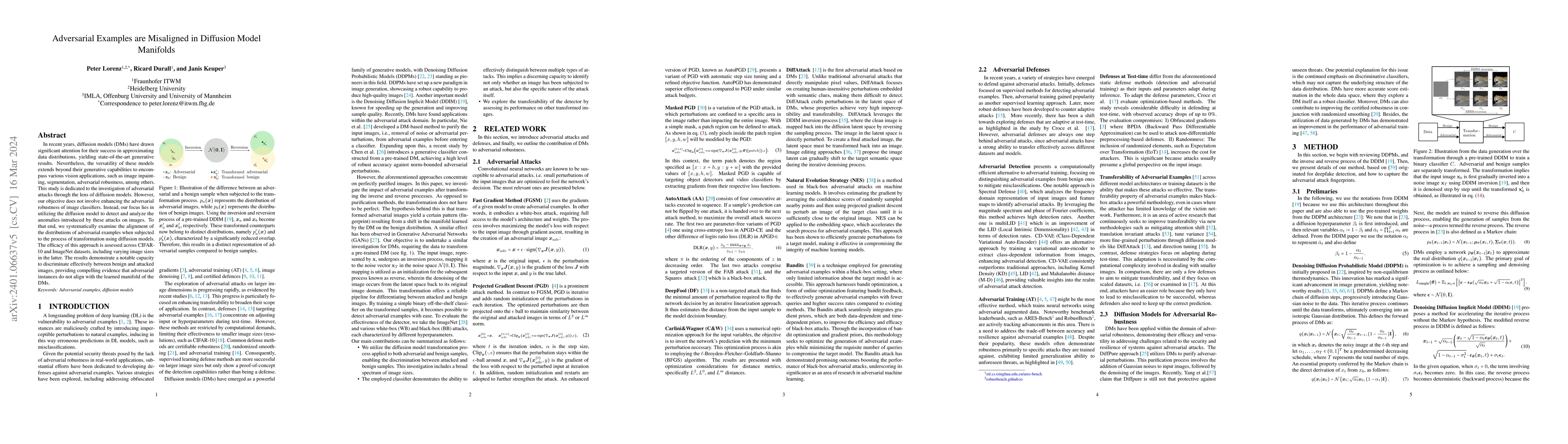 Thumbnail for Adversarial Examples are Misaligned in Diffusion Model Manifolds