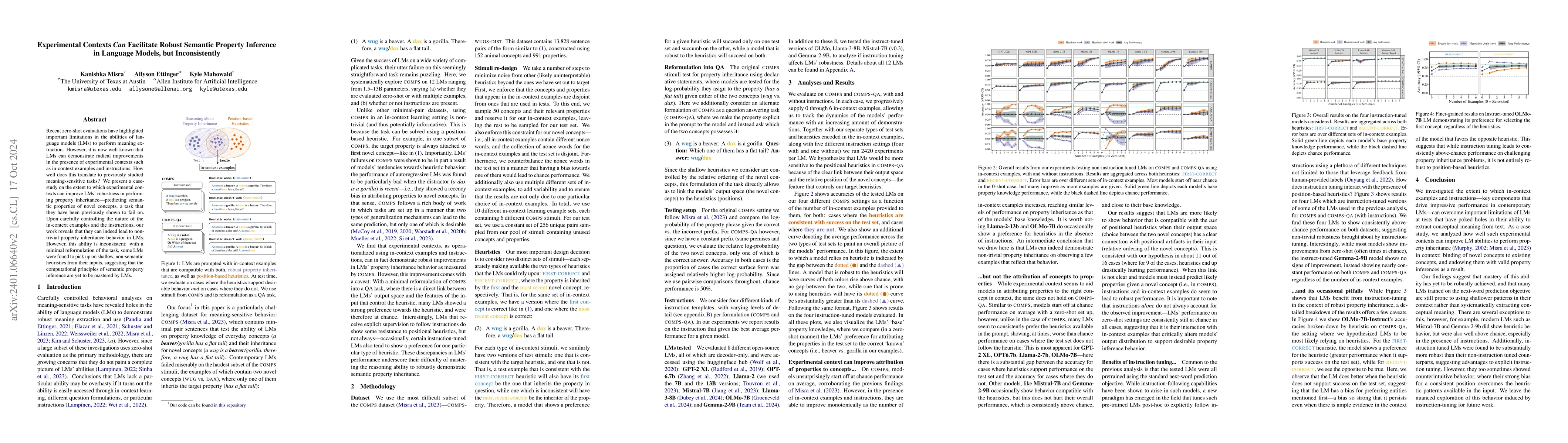Thumbnail for Experimental Contexts Can Facilitate Robust Semantic Property Inference
  in Language Models, but Inconsistently
