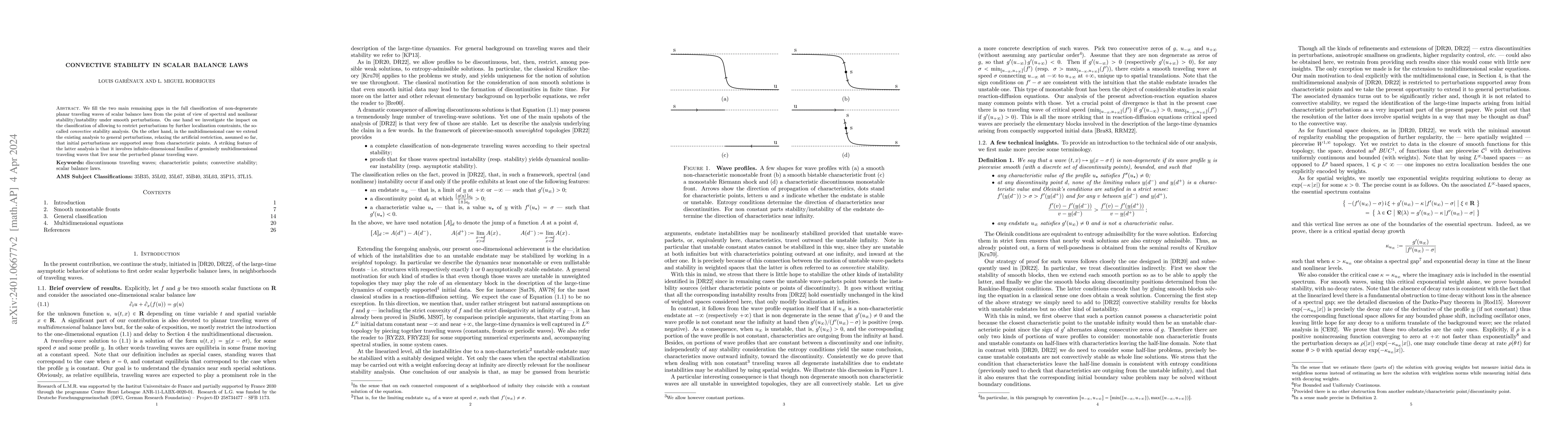 Thumbnail for Convective stability in scalar balance laws