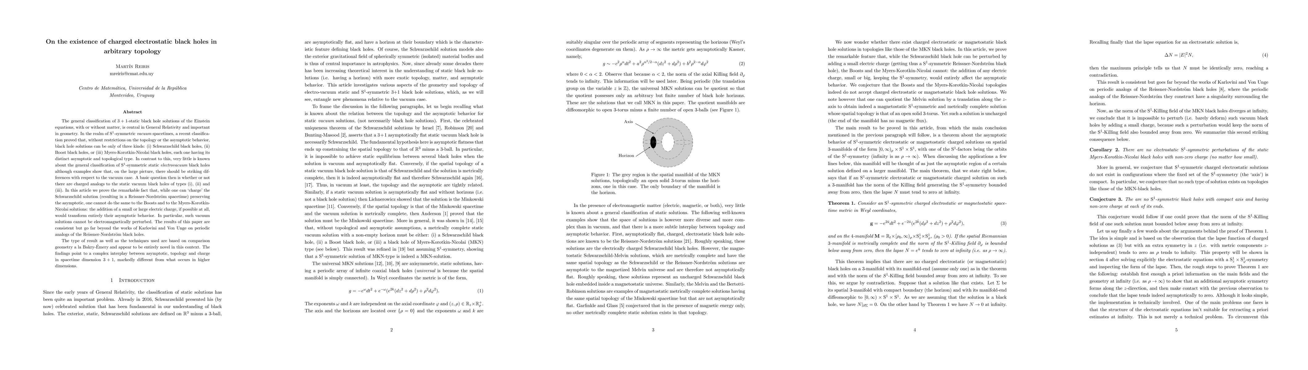 Thumbnail for On the existence of charged electrostatic black holes in arbitrary
  topology