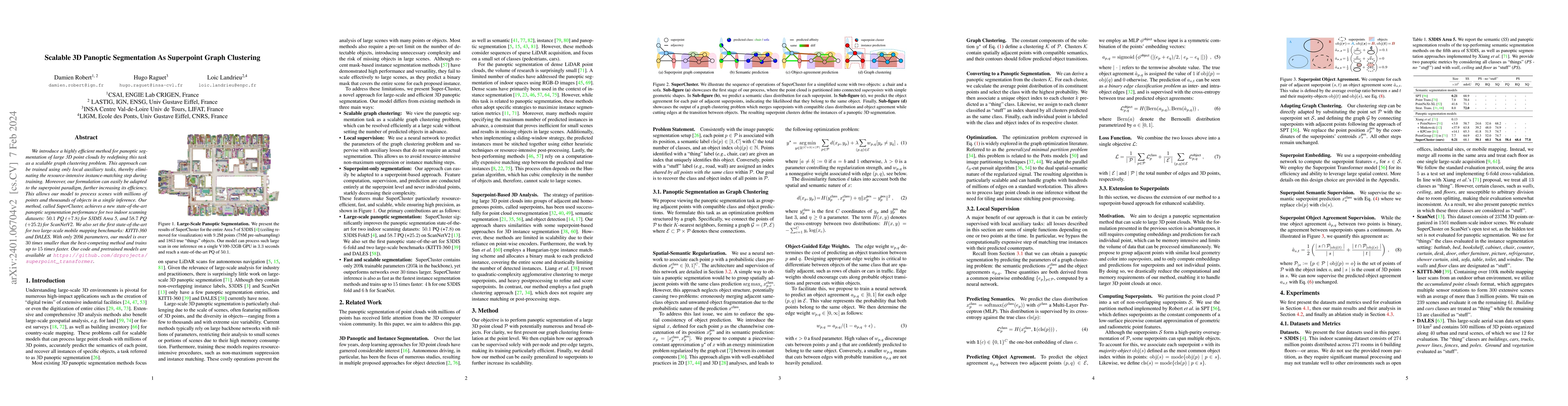 Thumbnail for Scalable 3D Panoptic Segmentation As Superpoint Graph Clustering