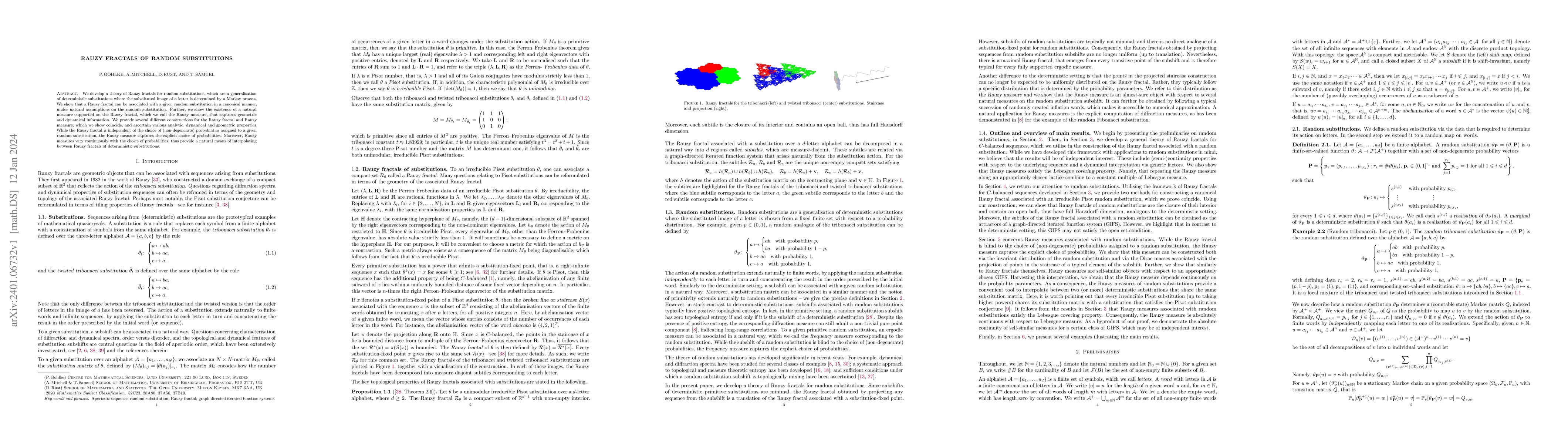 Thumbnail for Rauzy fractals of random substitutions