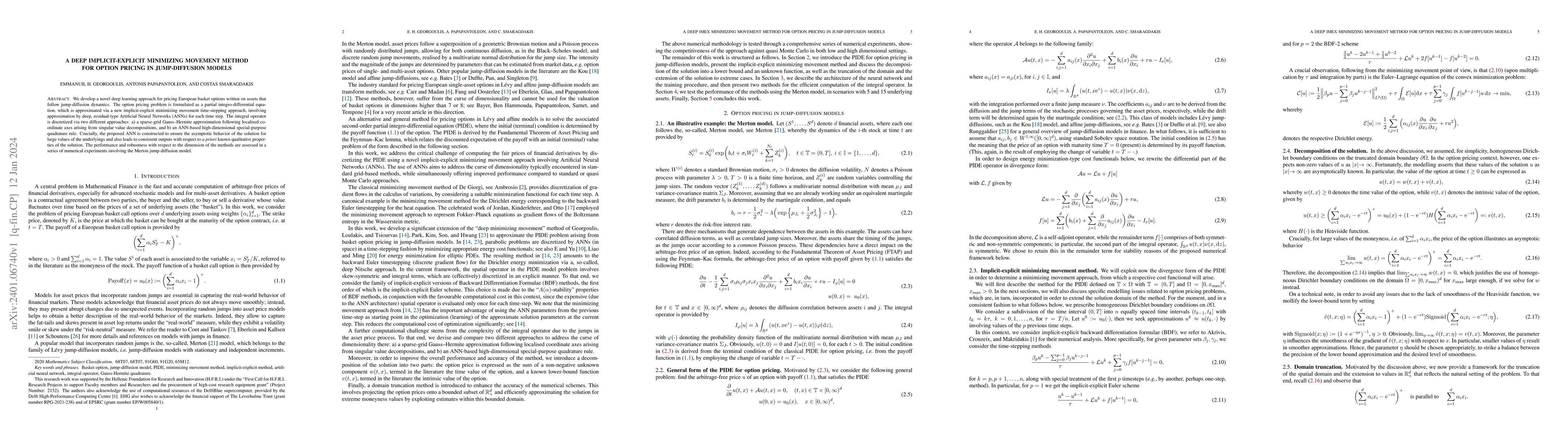 Thumbnail for A deep implicit-explicit minimizing movement method for option pricing
  in jump-diffusion models