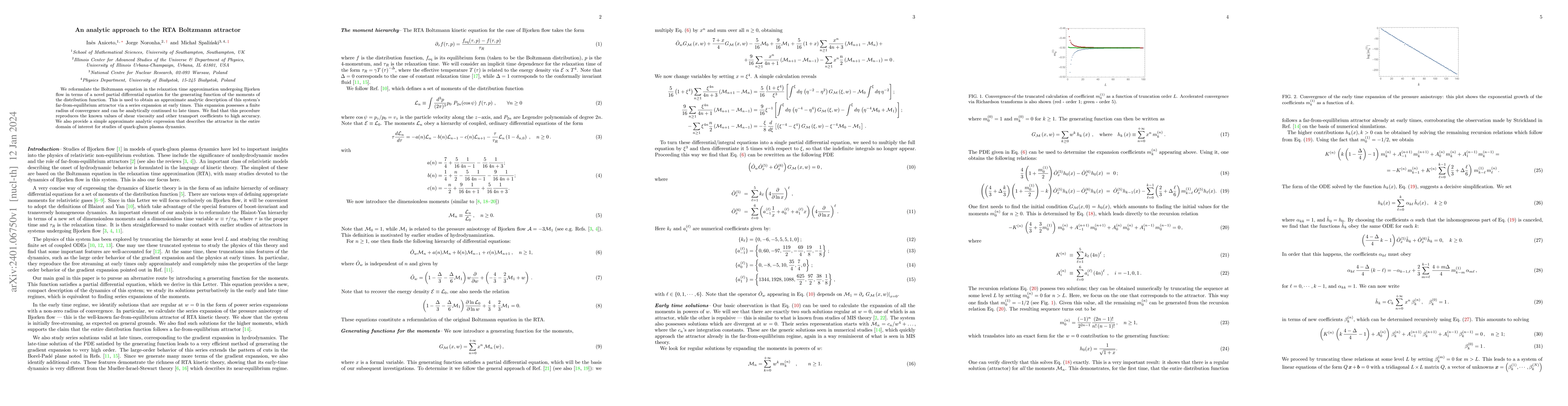Thumbnail for An analytic approach to the RTA Boltzmann attractor
