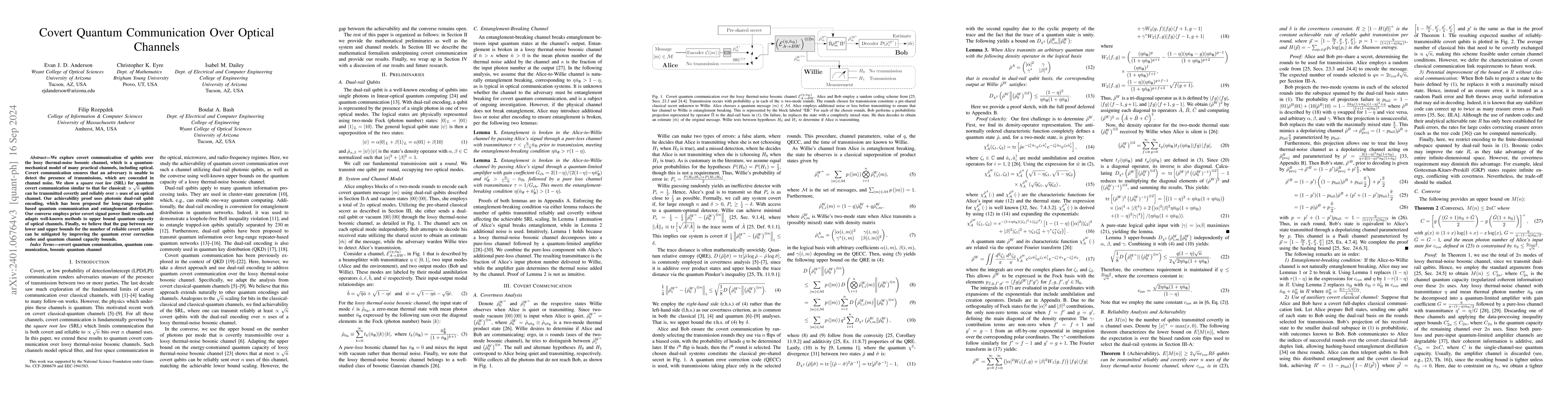 Thumbnail for Covert Quantum Communication Over Optical Channels