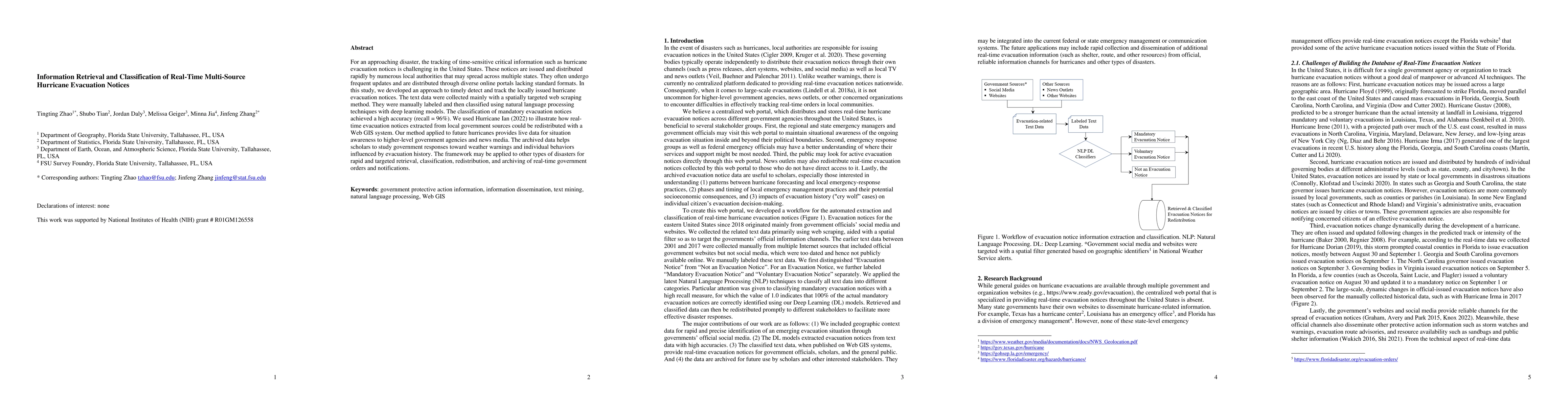 Thumbnail for Information Retrieval and Classification of Real-Time Multi-Source
  Hurricane Evacuation Notices