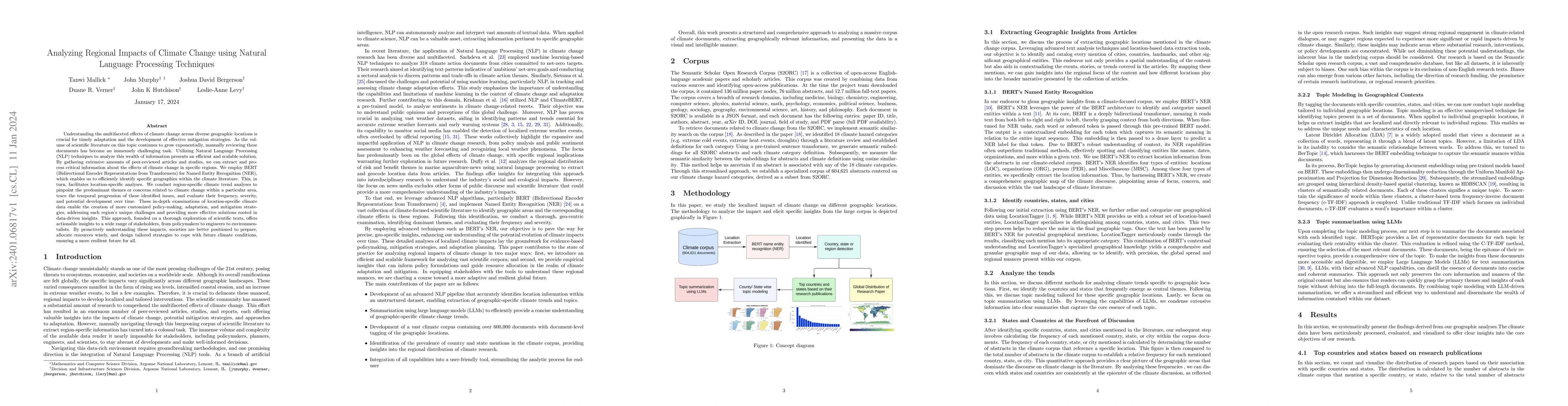 Thumbnail for Analyzing Regional Impacts of Climate Change using Natural Language
  Processing Techniques