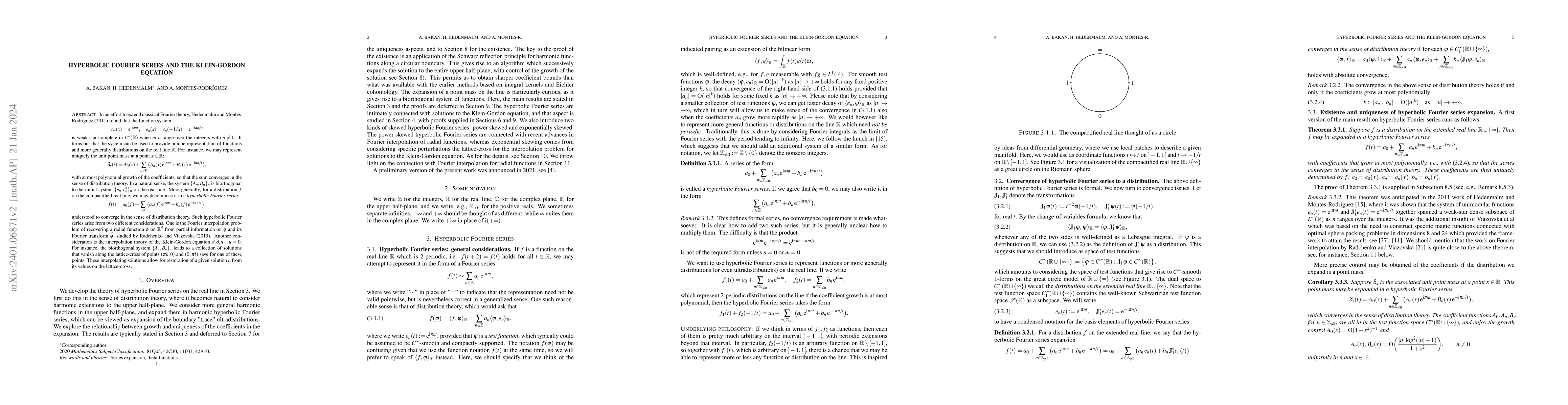 Thumbnail for Hyperbolic Fourier series and the Klein-Gordon equation