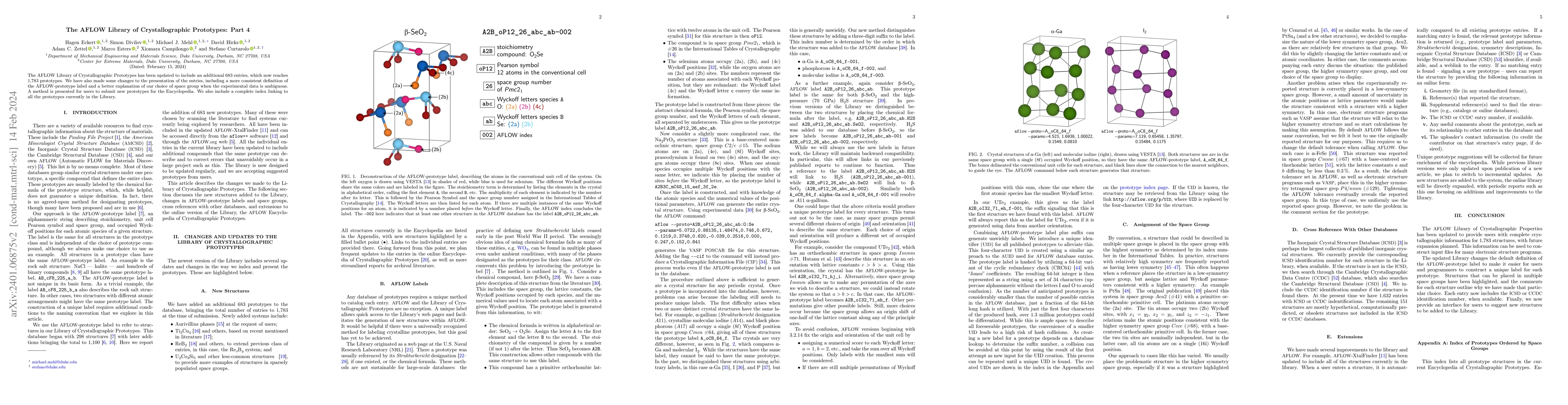 Thumbnail for The AFLOW Library of Crystallographic Prototypes: Part 4