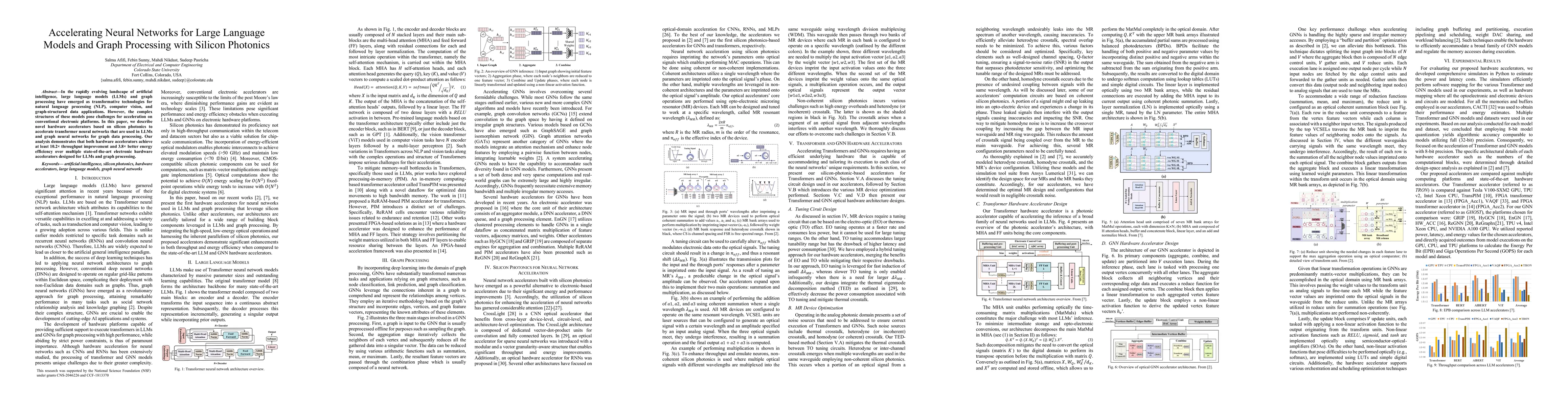 Thumbnail for Accelerating Neural Networks for Large Language Models and Graph
  Processing with Silicon Photonics